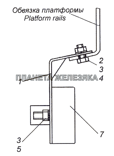 53215-3731001-10 Установка боковых габаритных фонарей КамАЗ-4308 (2008)